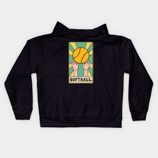 Softball Tarot Card Funny Kids Hoodie